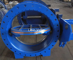 AWWA DN1000 Worm Gear Eccentric Butterfly Valve / Industrial Butterfly Valve Casting Iron উপাদান